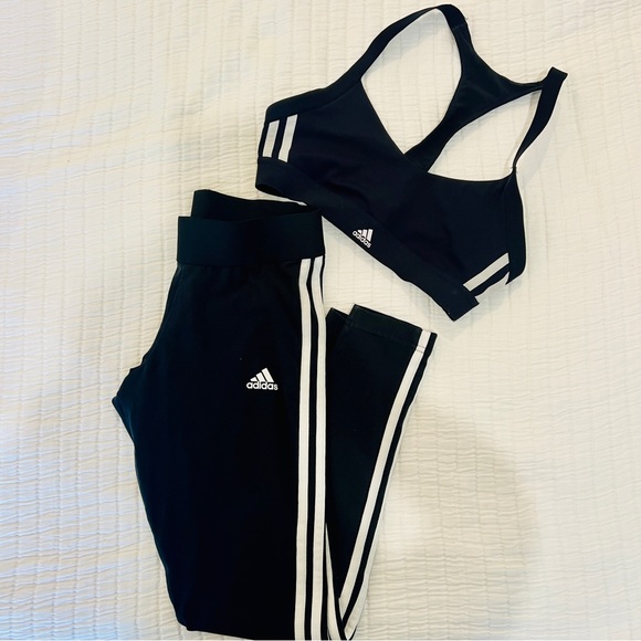 adidas | All Me, 3 Stripes Racerback Sports Bra - Picture 8 of 11